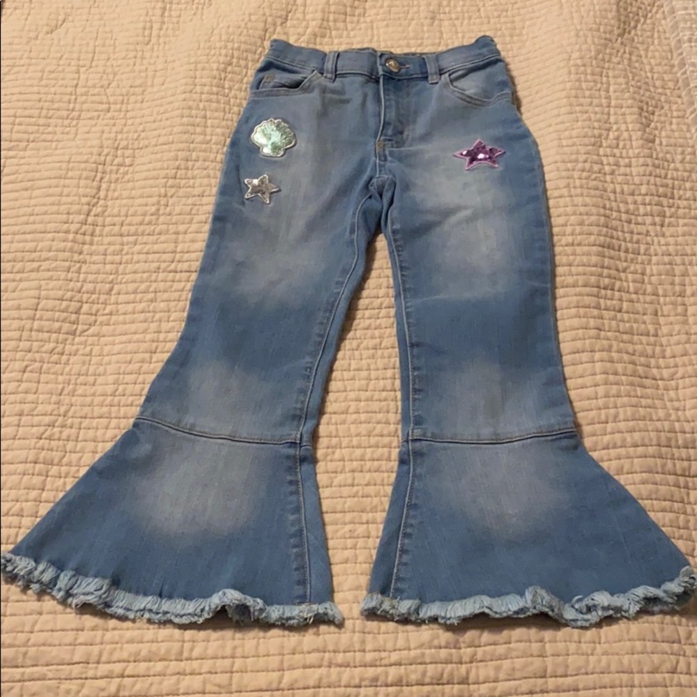 Mermaid bell bottom jeans girls 5